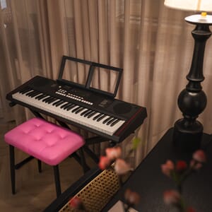 Roland E-X10 Junior Paket Svart - Rosa