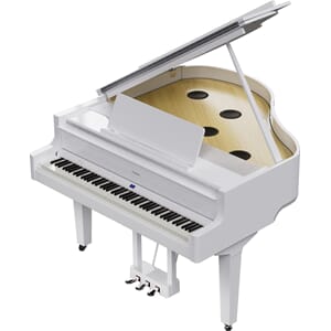 Roland GP 9M - Digitalt Flygel i vitt med rörliga tangenter