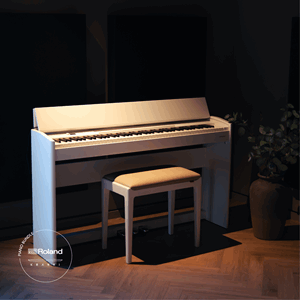 Roland F701 Vit Interiör Krakki Pianopaket