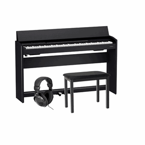 Roland F 701  Svart paketlösning med pall och hörlurar