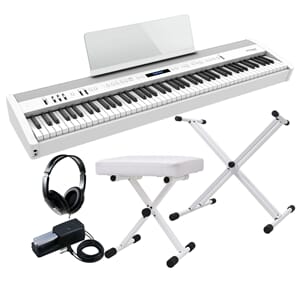 Roland FP 60X vit paket med kryssstativ