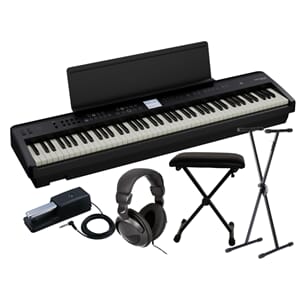Roland FP-E50-Paket med/korsstativ, pedal, pall och hörlurar