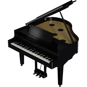 Roland GP 9M  Digitalt Flygel i svart med rörliga tangenter