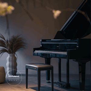 Roland GP9 Svart Pianolack Interiör Krakki Pianopaket