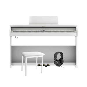 Roland RP701 Vit packetlösning med pall och hörlurar